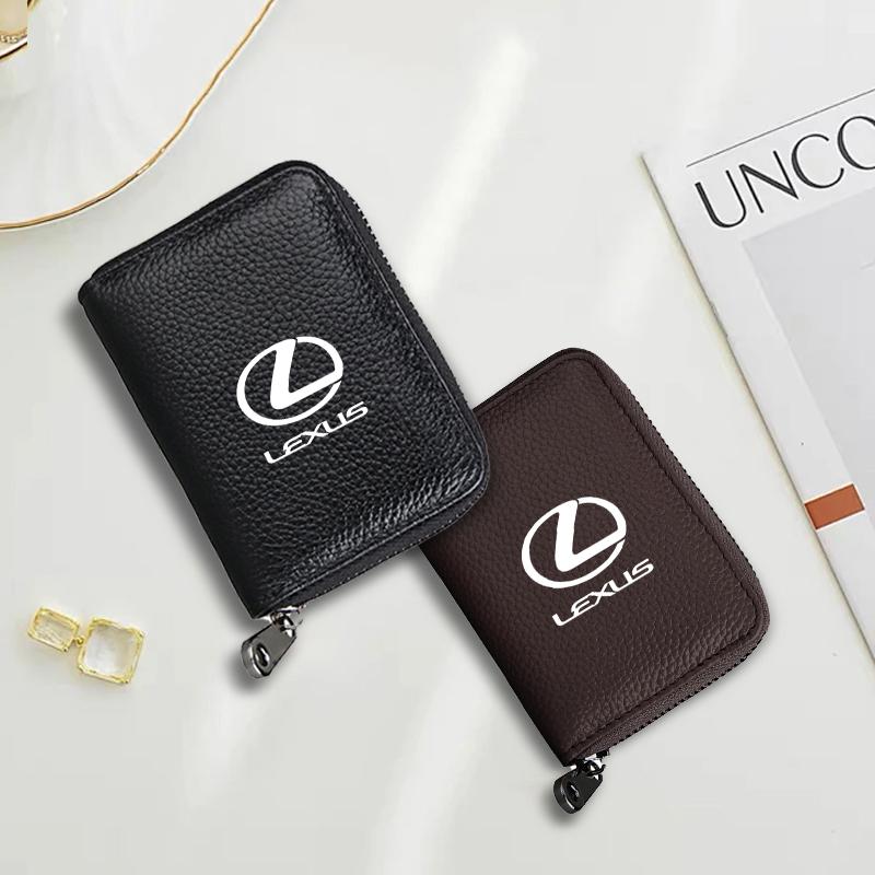 For Lexus Driver License Holder PU Leather Card Bag For Car Driving Documents Business ID Passport Card Wallet Car Accessories