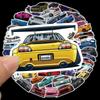 100Pcs Cartoon Jdm Racing Car Graffiti Stickers Waterproof Laptop Guitar Luggage Motorcycle Skateboard Child Stickers Toy