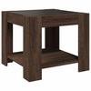 LED Coffee Table Brown Oak Effect 53 x 53 x 45 cm Engineered Wood