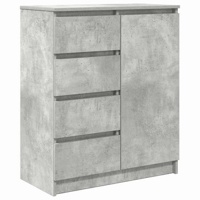 VidaXL Buffet avec tiroirs gris béton 71x35x84 cm bois d'ingénierie, meuble de rangement, buffet, meuble d'entrée, meuble 861583