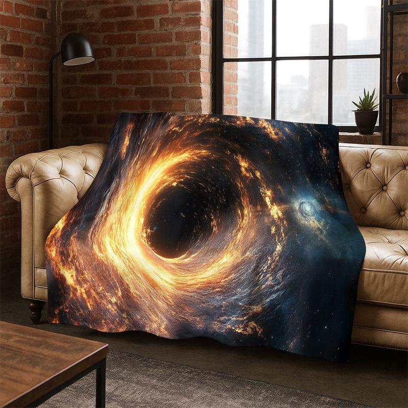 Universe Milky Way Space Stars Galaxy Earth Flannel Blanket Soft Warm Throw Blanket for Bedroom Living Room Bed Travel Camping 75X95CM