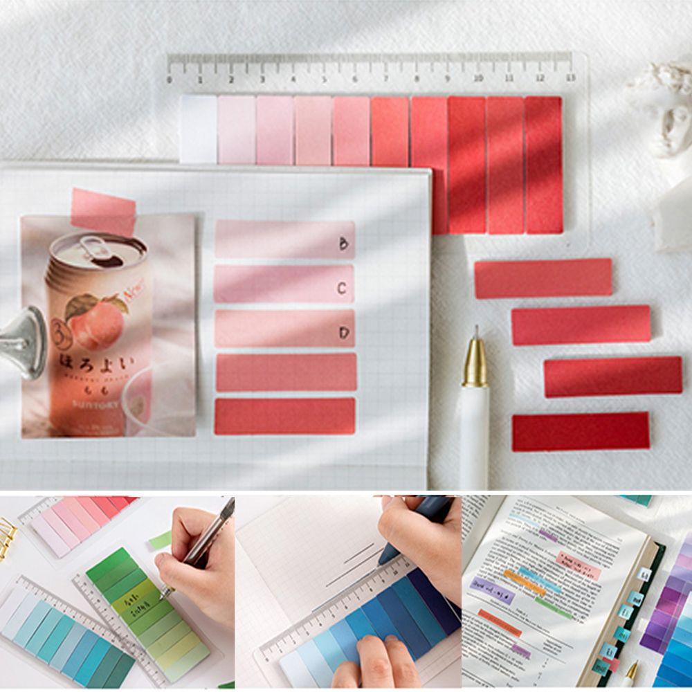 Stickers Office School Supplies Rainbow Color Sticky Notes Memo Pads To Do List Index Stickers