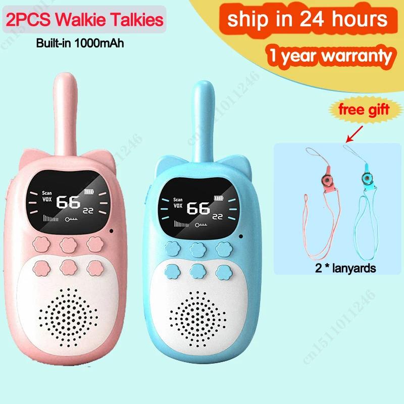 New Walkie Talkie 2pcs Kids Long Distance Electronic Toys Children Baby Radio Phone for Boys Girls Christmas Birthday Gift