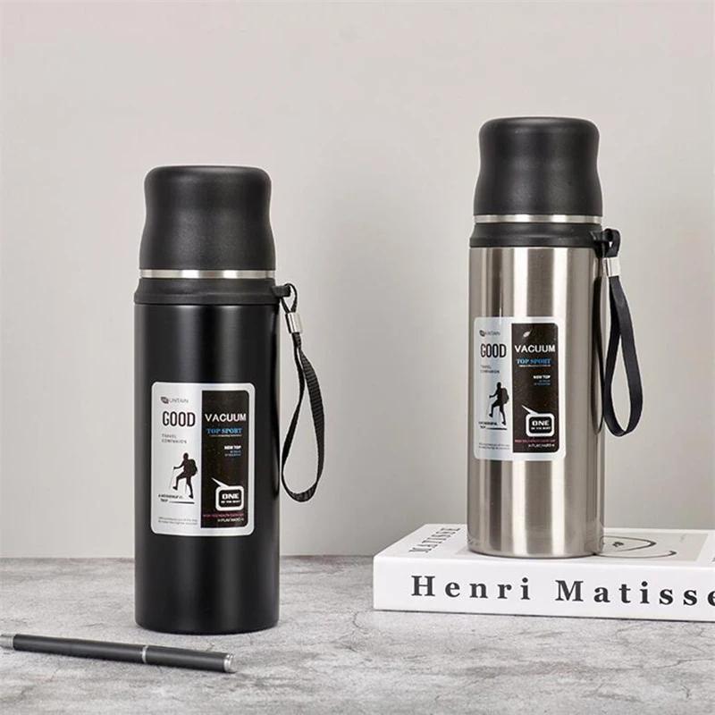 Stainless Steel Thermos Tumbler Leakproof Sports bottle Insulated Cups Tea Coffee Water Bottles Outdoor Travel Thermal Cups