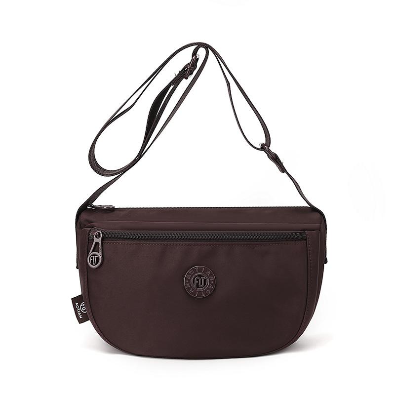 Lightweight Nylon Crossbody Bag for Women Casual Shoulder Handbag Travel Purse with Zipper
