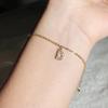 Classic Pave Zirconia A-Z Letter Bracelet Women Fashion 26 Initials Stainless Steel Chain Charm Bracelet For Women Jewelry Gift