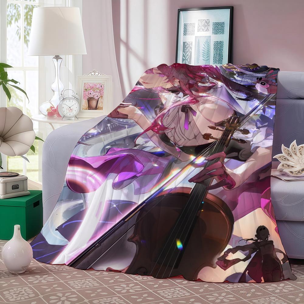 Game Honkai Star Rail Kafka Blanket Soft and Skin Friendly For Couch Bed Napping Bedspread All Seasons Comforter