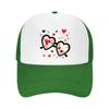 Retro Valentine Love Shades Graphic Mesh Baseball Cap Casual Hat Outdoor  For Womens Unisex FeUnisex