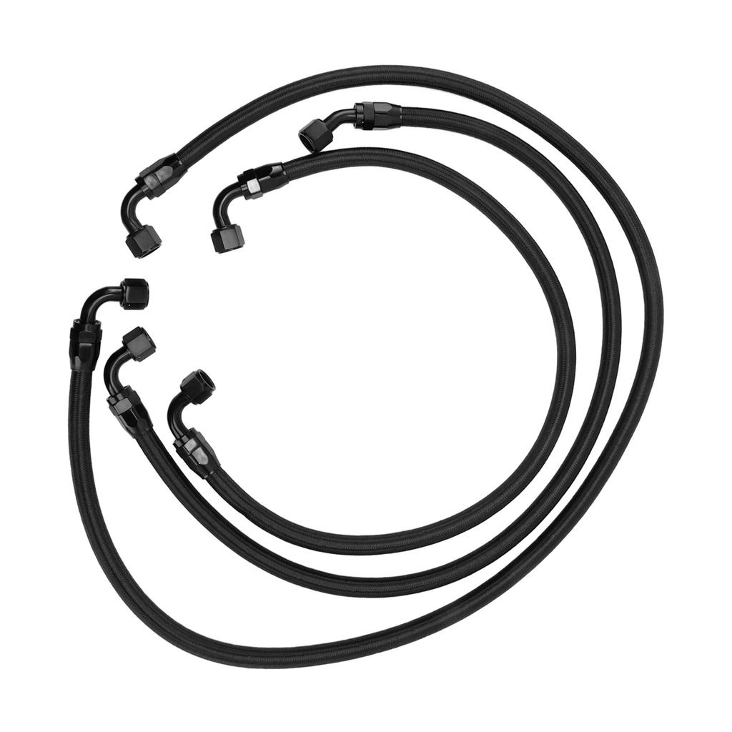 Transmission Cooler Hose Kit Metal Nylon Replacement for 6.6L Duramax LLY LBZ LMM 2006‑2010