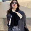 Korean Style Fashionable Casual Color-Blocked Thick Warm Long Scarf For Women