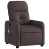 Massage Chair Dark Brown Fabric