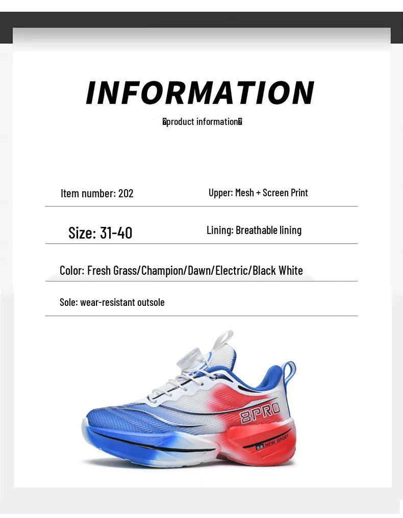 Neue rutschfeste, leichte Sportschuhe für Mädchen mit Drehverschluss - Chitu 8pro Laufschuhe für Kinder