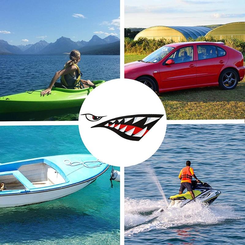 Kayak Shark Sticker Waterproof Stickers Decal Canoe Dinghy Marine Boat Car Automobiles Body DIY Stickers