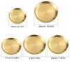 Stainless Steel Metal Dining Disc Round Bone Spitting Dish High Quality Shallow Tray Gold Silver Fruit Meat Tableware