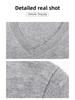Men's 100% Pure Wool V-Neck Sweater for Autumn/Winter - Knitted All-Match Thin Top