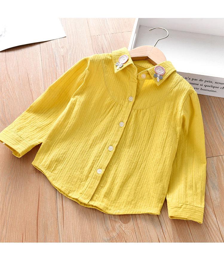 Girls' Cotton Lollipop Shirt - Spring/Autumn Korean-Style Doll Academic Fashion