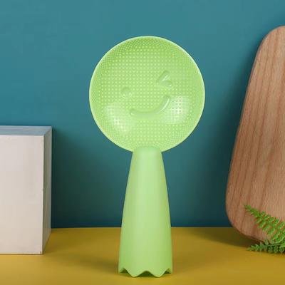 Sevimli Gülen Yüz Yemek Kaşığı Yapışmaz Pirinç Kaşığı Pirinç Küreği Ev İçin Mutfak MalzemeleriYeşil