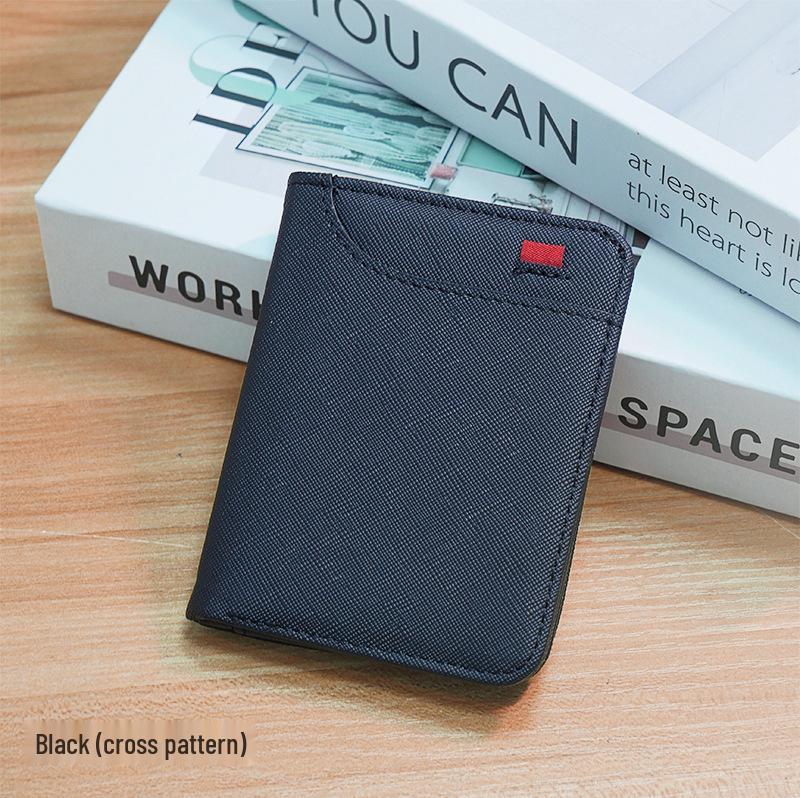 Мужской мини-кошелек с вертикальными слотами для ID-карт, для трансграничного использования