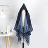Striped Tassel Shawl Women'S Simple Leisure Travel Photo Scarf Comfortable Indoor Cold Scarf Cape