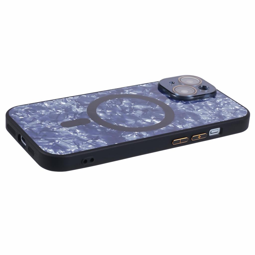 YUX Series For iPhone 14 Phone Case Cracked Ice Pattern TPU+Acrylic Shell Compatible with MagSafe (Precise Lens Cutout)