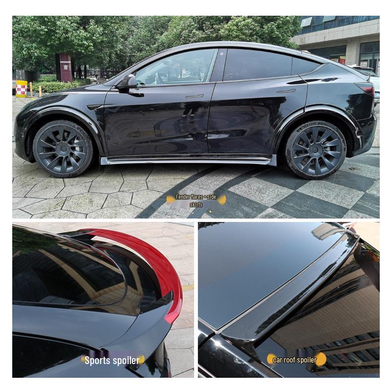 

Комплект защиты экстерьера Tesla Model Y: Передний сплиттер, Пороги, Задний спойлер, Диффузор. Side Marker
