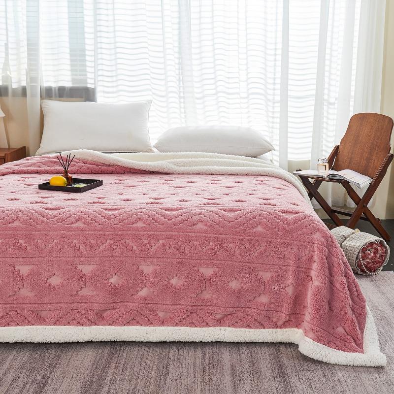 New Minimalist Hollow Jacquard Blanket Thickened Soft Warm Bed Blankets Quilt Multi Functional Sofa Blanket for Office Nap Time
