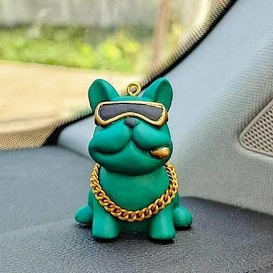 Trendy Bulldog Resin Keychain: Cute Puppy Pendant for Cars & Backpacks, Perfect Gift