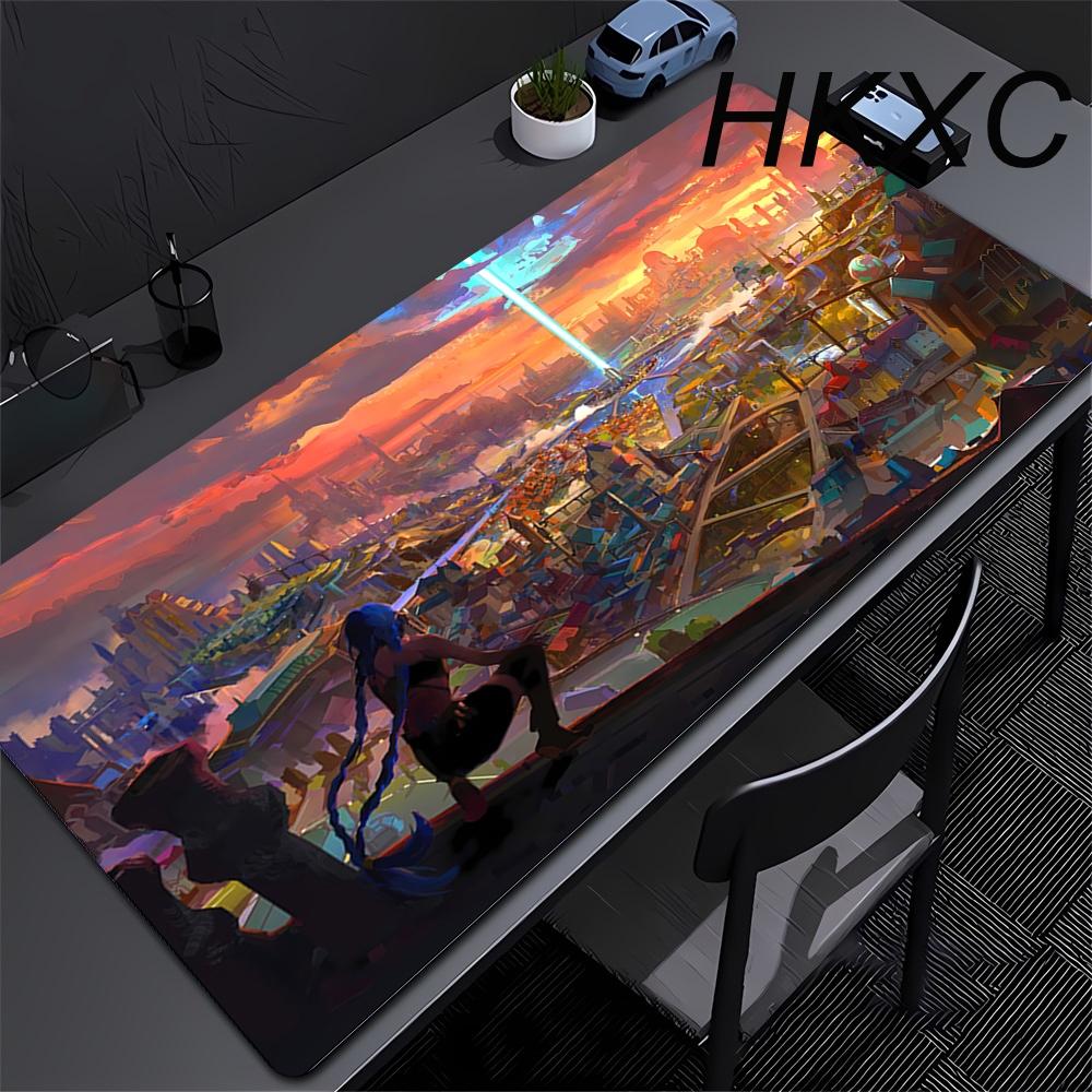 Mouse Pad Gamer Arcane Desk Mat Large Mousepad Gamer Accessories PC Computer Keyboard Deskmat League of Legends Jinx Rubber Mat
