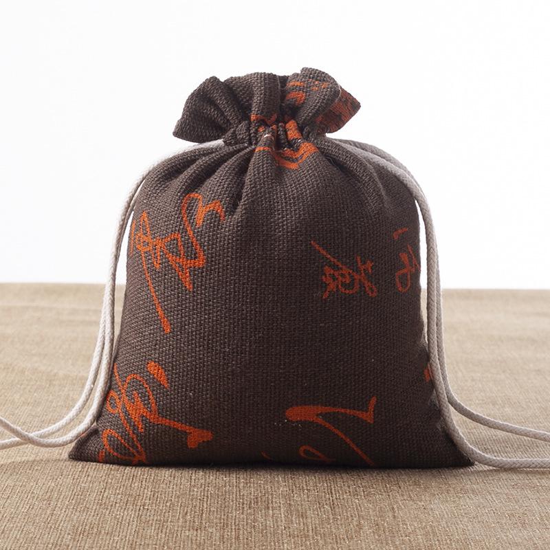 Burlap Jewelry Drawstring Sachets - Handmade Small Wenwan Bags