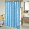 Blue Printing Mediterranean Shower Curtain With Hooks  Waterproof Bathroom