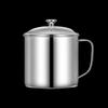 Liliang 304 Stainless Steel Mugs with Lids & Handles (Set of 2)