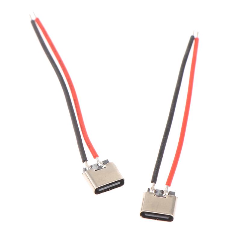 

2-контактное паянное гнездовое основание Type-C с проводом Сильноточная розетка Typec Female 3A