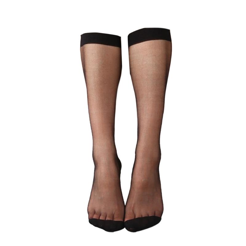 1/5/10 Pair Silky Sheer Women Over the Calf Long Socks for Office and Casual Wear Breathable Nylon Knee Length Stockings