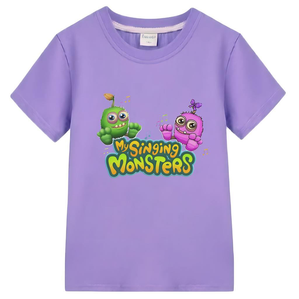 My Singing Monsters Magliette Grafiche per Bambini Magliette Cartoon Manica Corta Girocollo 100% Cotone vestiti per ragazzi ragazze