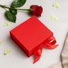 Gift Box Flat Pack Medium Square - Red 20x18.2x8cm