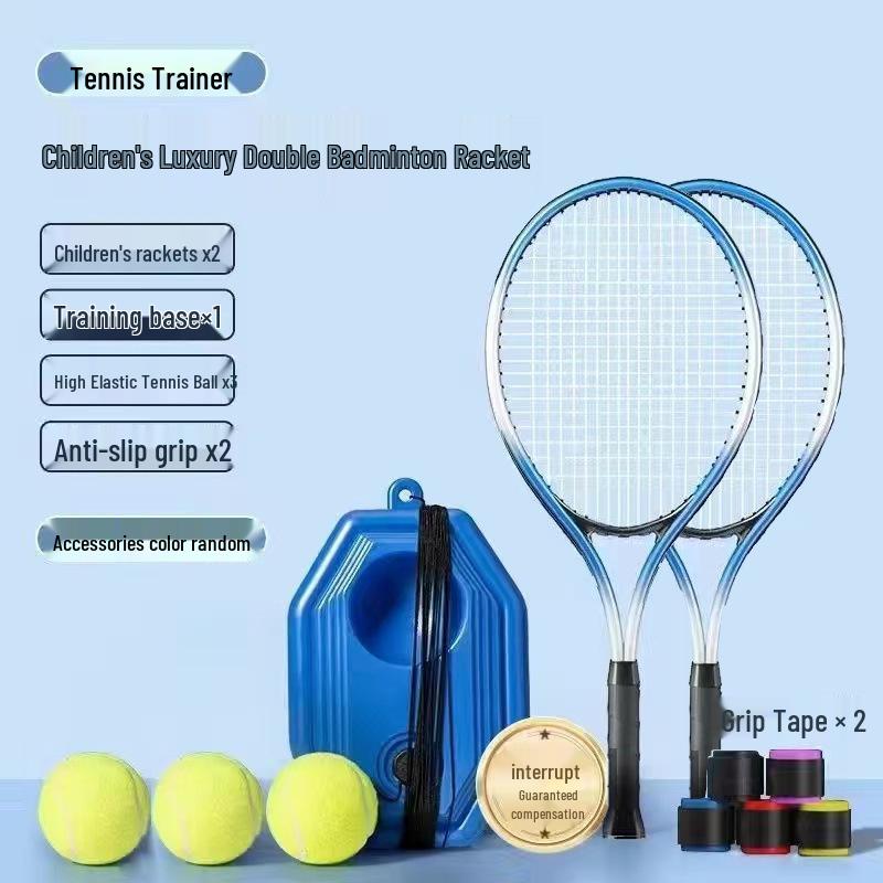 Tennis Trainer Racket Set: Adult & Kids Rebound Net Racket for Home Use