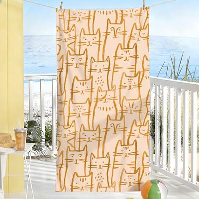 Fun Cute S-Smitten Kitten Towel Soft Pool Gift For Travel Gym Shower Camping Quick Dry Sports Large Beach Towels