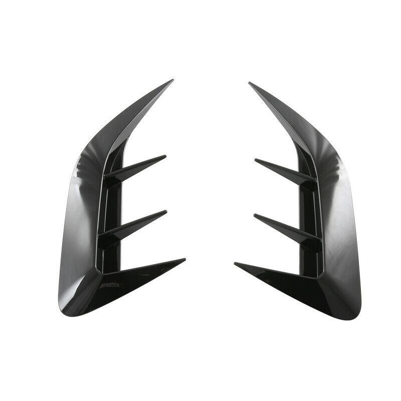 Car Rear Bumper Lip Spoiler Side Air Vent Outlet Cover Trim For Lexus NX 250 350 350h   Carbon Fiber Black Car Styling