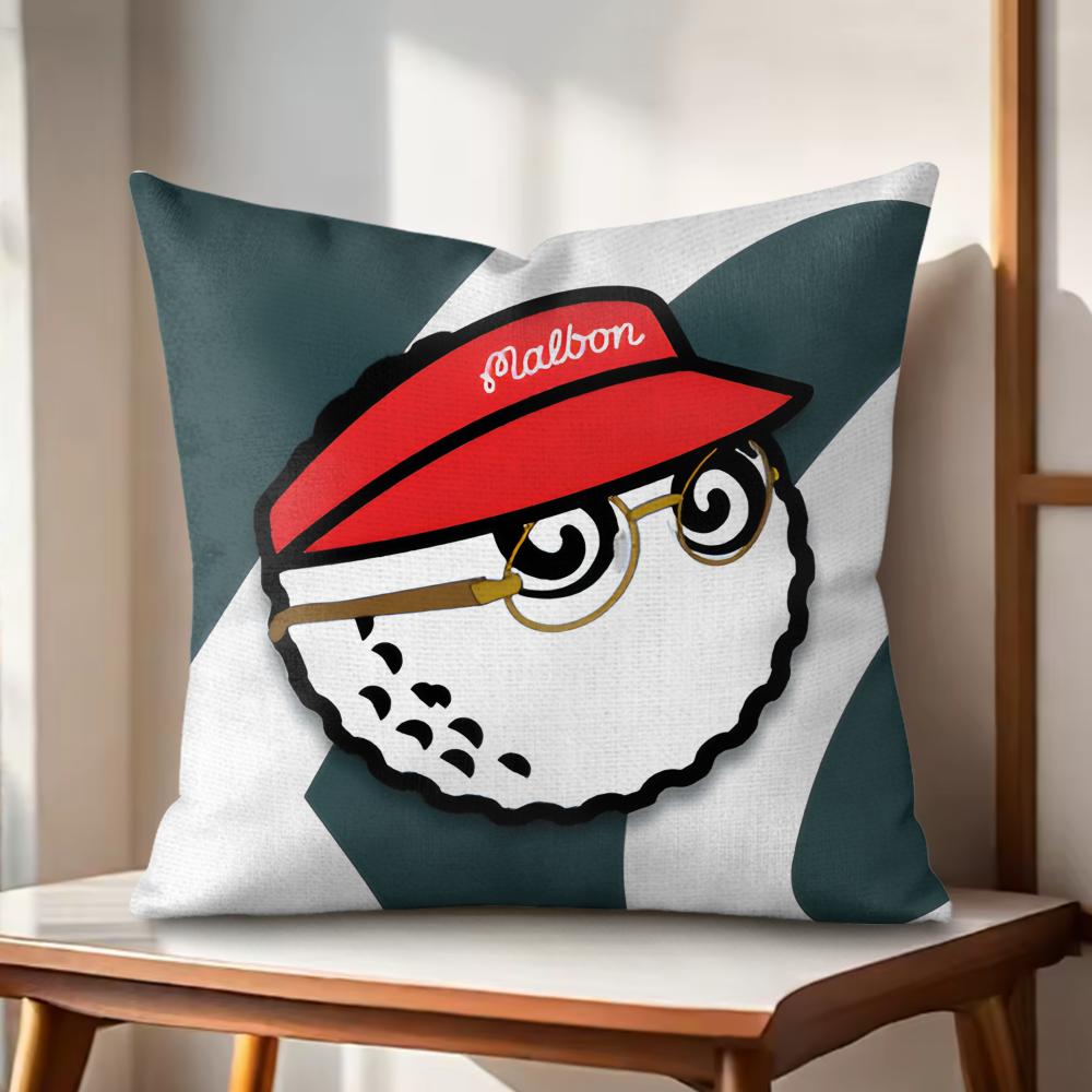 Luxury Sport MMalbon Golf Cushion Cover Natural Linen Organic Fabric DoubleSided Printing Couch Pillow Covers Home Decor