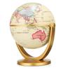 1PC 12cm Retro Globe 360 Rotating Earth World Ocean Map Ball Antique Desktop Geography Learning Education Home School Decoration