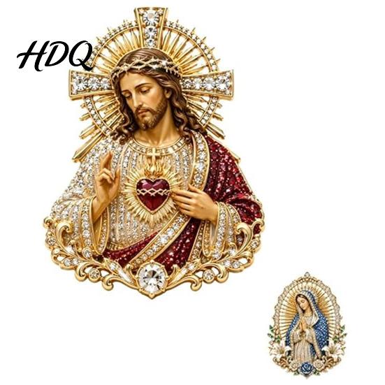 Faith Symbol Brooch Sacred Heart of Jesus Brooch Confirmation Souvenir Christian Accessory