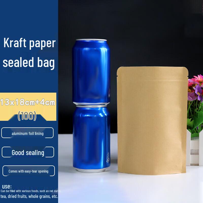 Homeglen Kraftpapier Selbstversiegelnde Lebensmittel- & Teelagerbeutel