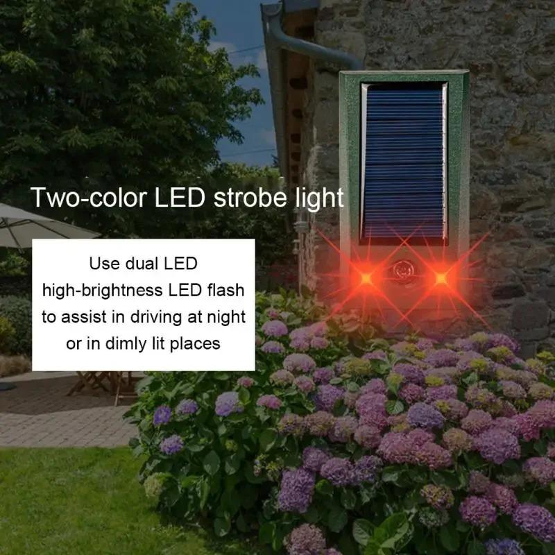 Mini Electronic Ultrasonic Bird Repeller IP66 Waterproof Pigeon Deterrent Strong LED Flashing Pest Controller for Garden Yard