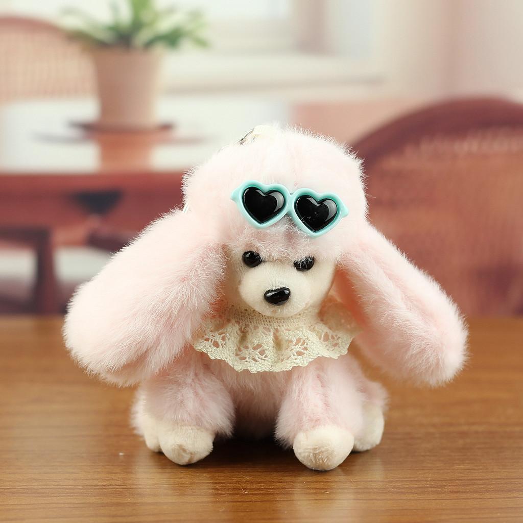 Plush Poodle Dog Keychain With Pp Cotton Filling For Bag Decor And Gift For All Ages