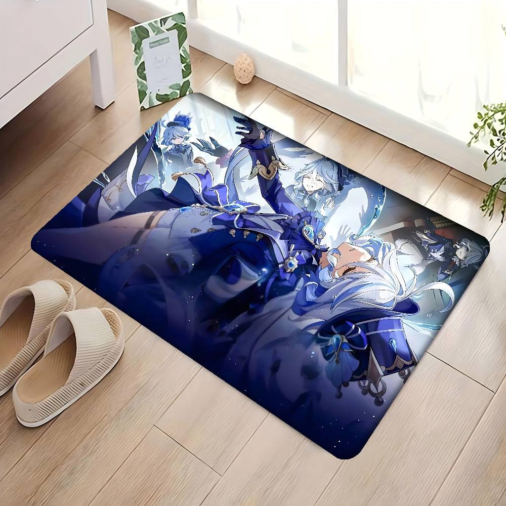 Furina Genshin Impact Entrance Door Mat Washable Non-Slip Living Room Sofa Chairs Area Mat Kitchen Welcome Doormat