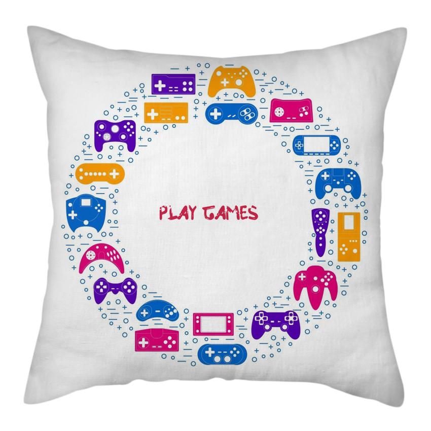 RZN gra peryferyjny Gamepad kluczowa poszewka na poduszkę poduszki dekoracyjne do salonu sypialnia Sofa poszewka na poduszkę na krzesło 45x45