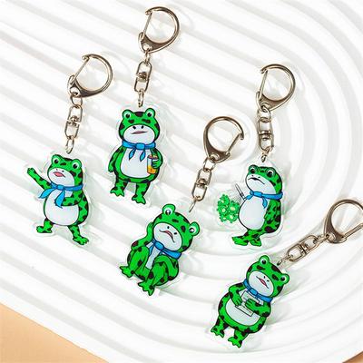 Süßer Cartoon-Frosch Acryl Schlüsselanhänger Anhänger
