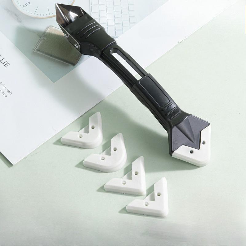 

5 In 1 Multi Angle Metal Scraper Tool For Caulking Adhesive Removal And Residual Glue Cleaning Opp bagged glue scraper білий