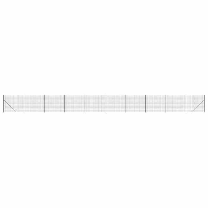 VidaXL Wire Mesh Fence with Flange, Decorative Fence Panel, Garden Patio Protection Barrier 154315