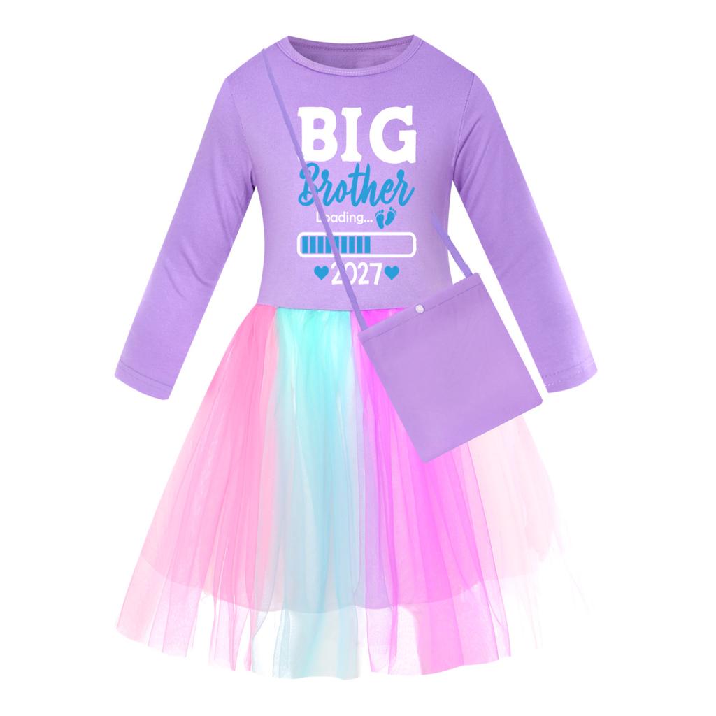 Girls Star Rainbow Lace Dress 5942